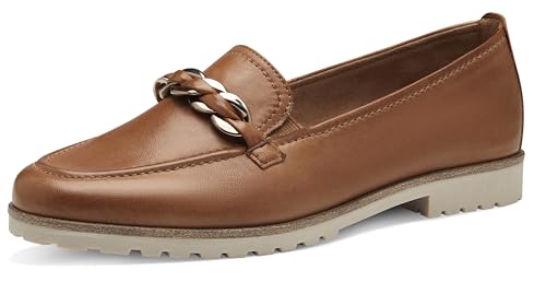 Tamaris Damen Sandaletten, Frauen Sandalen,flach,Sommerschuhe,Freizeitschuhe,offene Schuhe,Strandschuhe,Sommersandalen,Cognac Leather,37 EU von Tamaris