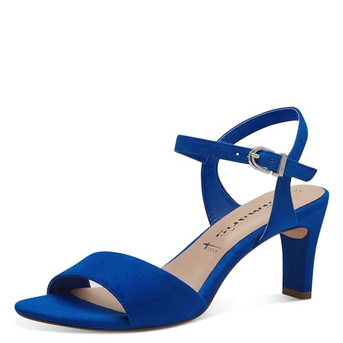 Tamaris Damen Sandaletten, Frauen Sandalen,offene schuhe,sommersandalen,bequem,flach,sommerschuhe,freizeitschuhe,ROYAL BLUE,38 EU von Tamaris