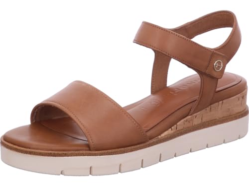 Tamaris Damen Sandaletten, Frauen Sandalen,offene Schuhe,Strandschuhe,Riemchensandalen,elegant,Leichter Absatz,Sommerschuhe,NUT,38 EU von Tamaris