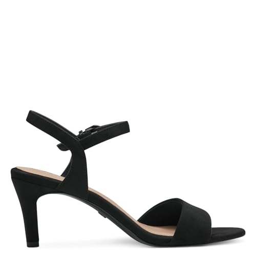 Tamaris Damen Sandaletten, Frauen Sandalen,Sommersandalen,bequem,flach,Sommerschuhe,Freizeitschuhe,offene Schuhe,Strandschuhe,Black,36 EU von Tamaris