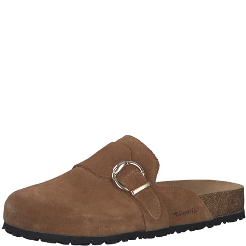 Tamaris Damen Sandaletten, Frauen Sandalen,sommersandalen,bequem,flach,sommerschuhe,freizeitschuhe,offene schuhe,strandschuhe,COGNAC,37 EU von Tamaris