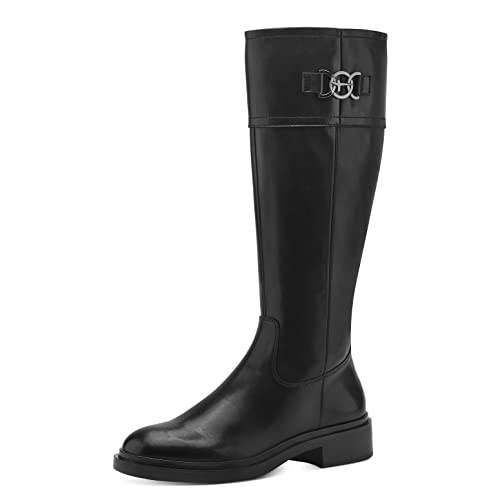 Tamaris Damen Schlupfstiefel, Frauen Stiefel,TOUCHit-Fußbett,Stiefel,halbstiefel,Booties,Schlupfstiefel,hoch,Boots,Winterstiefel,Black,36 EU von Tamaris