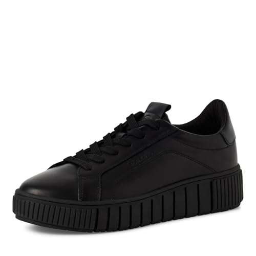 Tamaris Damen Schnürer Leder schwarz 41 von Tamaris