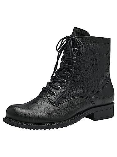 Tamaris Damen Schnürstiefel Leder; BLACK/schwarz; 42 EU von Tamaris