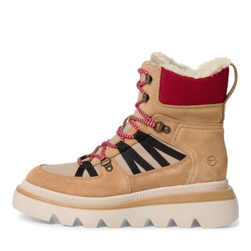 Tamaris Damen Schnürstiefel gefüttert Keilabsatz Winter; CAMEL COMBINED/braun; 37 EU von Tamaris