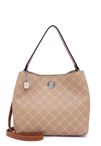 Tamaris Beutel Anastasia Lock 31723 Damen Handtaschen Print sand/cognac 427 von Tamaris