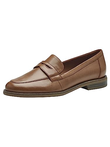 Tamaris Damen Klassische Ballerinas, Frauen Flats,TOUCHit-Fußbett,Slip-ons,klassisch elegant,Ballerinen,Pumps,Halbschuhe,Slipper,NUT Leather,37 EU von Tamaris