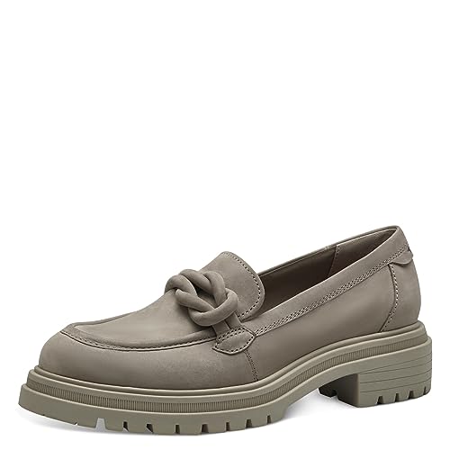 Tamaris Damen Slipper Leder; Taupe/beige; 40 EU von Tamaris
