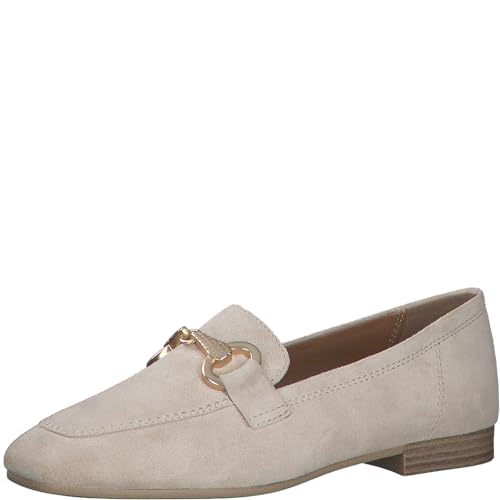 Tamaris Damen Slipper Leder Blockabsatz; IVORY/beige; 41 EU von Tamaris