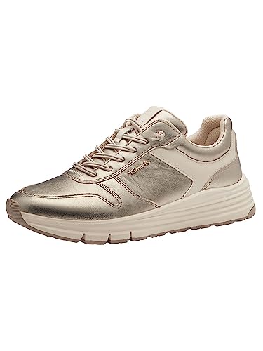 Tamaris Damen Sneaker Low Leder; Platinum/metallic; 40 EU von Tamaris