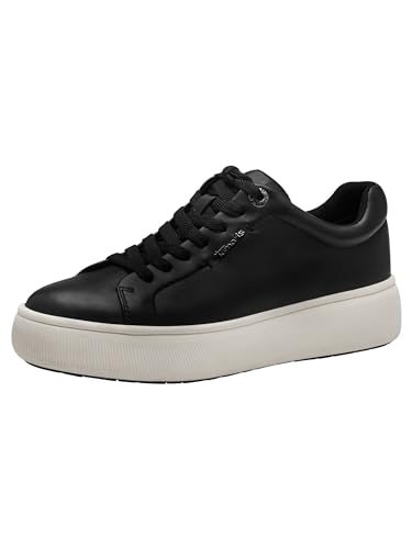 Tamaris Damen Sneaker Leder Wechselfußbett; Black Leather, EU 42 von Tamaris
