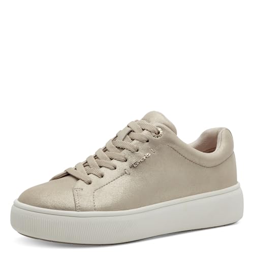Tamaris Damen Schnürhalbschuh in beige - Gr. 39 von Tamaris
