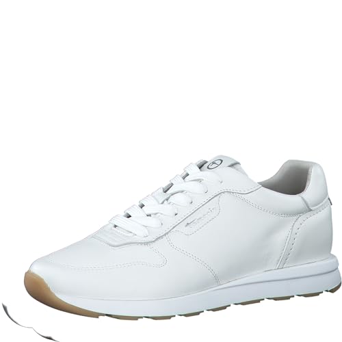 Tamaris Damen Sneaker Low Leder; WHITE LEATHER/weiß; 38 EU von Tamaris