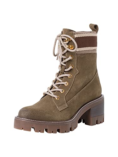 Tamaris Damen Stiefel, Frauen Schnürstiefel,TOUCHit-Fußbett,Winterstiefel,Winterschuhe,uebergangsstiefel,uebergangsschuhe,Boots,Olive,36 EU / 3.5 UK von Tamaris