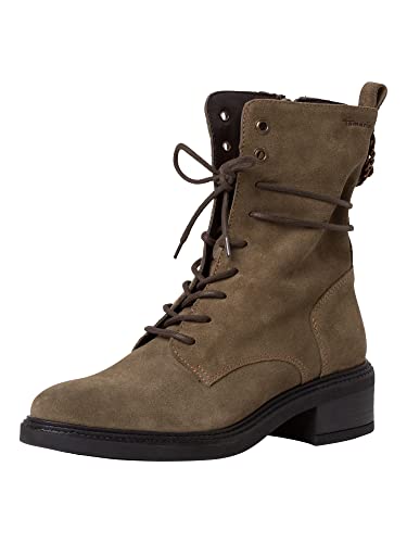 Tamaris Damen Stiefel, Frauen Schnürstiefel,TOUCHit-Fußbett,Winterstiefel,Winterschuhe,uebergangsstiefel,uebergangsschuhe,Boots,Olive,38 EU / 5 UK von Tamaris