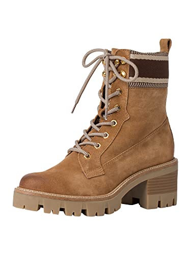 Tamaris Damen Stiefel, Frauen Schnürstiefel,TOUCHit-Fußbett,schnürung,Winterstiefel,Winterschuhe,uebergangsstiefel,Camel,41 EU / 7.5 UK von Tamaris