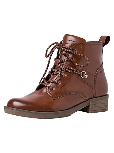 Tamaris Damen Stiefel, Frauen Schnürstiefel,TOUCHit-Fußbett,schnürung,Winterstiefel,Winterschuhe,uebergangsstiefel,Cognac,37 EU / 4 UK von Tamaris