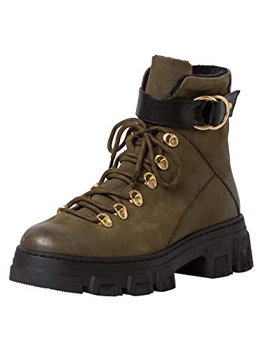 Tamaris Damen Stiefel, Frauen Schnürstiefel,lose Einlage,Comfort Lining,TOUCHit-Fußbett,uebergangsschuhe,schnürboots,Olive/Black,39 EU / 5.5 UK von Tamaris