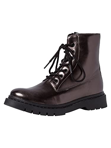 Tamaris Damen Stiefel, Frauen Schnürstiefel,lose Einlage,Comfort Lining,schnürboots,Kurzstiefel,schnürung,Winterstiefel,Pewter,38 EU / 5 UK von Tamaris