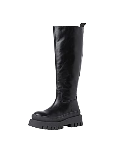 TAMARIS Damen 1-1-25639-39 Mode-Stiefel, Black Leather, 39 EU von Tamaris