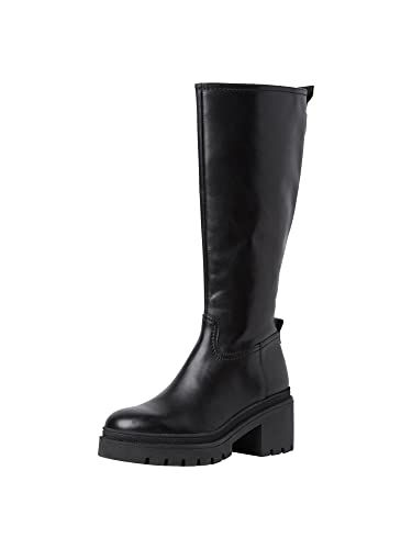 Tamaris Damen 1-1-25640-39 Mode-Stiefel, Black Leather, 37 EU von Tamaris