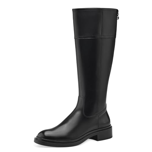 Tamaris Damen Langschaft-Stiefel Leder; BLACK/schwarz; 36 EU von Tamaris