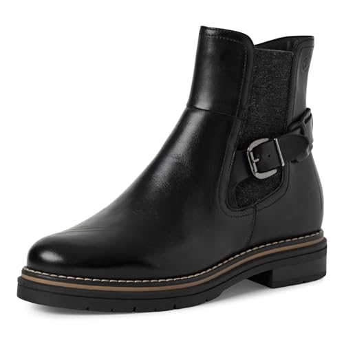 Tamaris Damen Stiefel Leder schwarz 39 von Tamaris