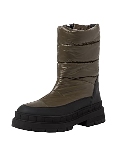 Tamaris Damen Snowboots schwarz/khaki 38 von Tamaris