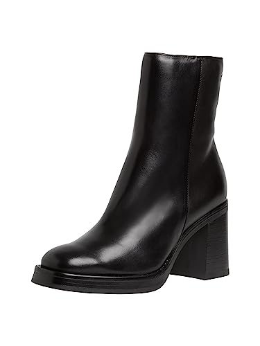 Tamaris Damen Boots mit Absatz Leder Blockabsatz; BLACK/schwarz; 38 EU von Tamaris