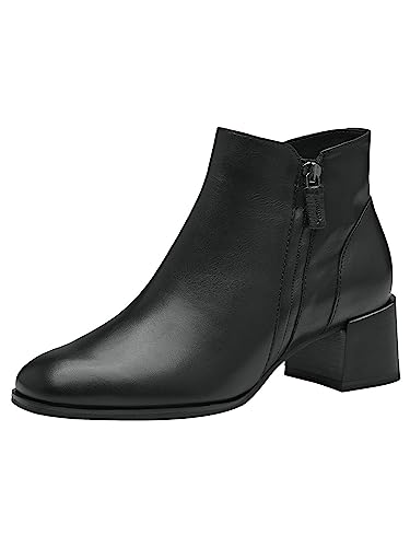 Tamaris Damen Boots mit Absatz Leder; BLACK/schwarz; 39 EU von Tamaris