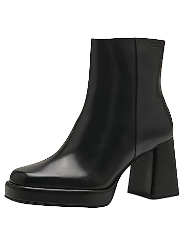 Tamaris Damen Boots mit Absatz Leder Blockabsatz; BLACK/schwarz; 38 EU von Tamaris