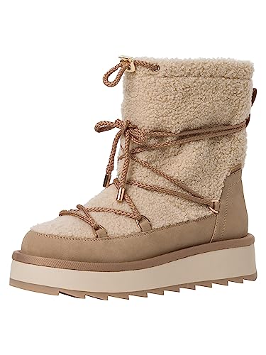 Tamaris Damen Schnürstiefel Vegan Winter gefüttert; CAMEL/braun; 40 EU von Tamaris