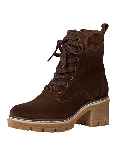 Tamaris Damen Stiefeletten, Frauen Schnürstiefeletten,TOUCHit-Fußbett,warm gefüttert,Kurzstiefel,uebergangsschuhe,Mocca Suede,41 EU / 7.5 UK von Tamaris