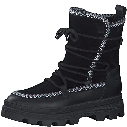 Tamaris Damen Winterstiefel, Frauen Stiefel,TOUCHit-Fußbett,warm gefüttert,schnürstiefel,gefüttert,Boots,Winterstiefel,Black,41 EU von Tamaris