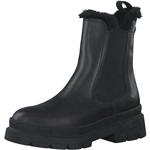 Tamaris Damen Winterstiefel, Frauen Stiefel,TOUCHit-Fußbett,warm gefüttert,uebergangsstiefel,uebergangsschuhe,warm,Black Leather,41 EU von Tamaris