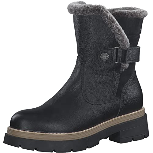 Tamaris Damen Winterstiefel, Frauen Stiefel,Wechselfußbett,DUOtex,wasserabweisend,warm gefüttert,halbschaftstiefel,Black Leather,37 EU von Tamaris