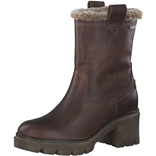 Tamaris Damen Winterstiefel, Frauen Stiefel,wasserabweisend,warm gefüttert,uebergangsschuhe,Winterboots,warm,gefüttert,Cuoio Leather,40 EU von Tamaris