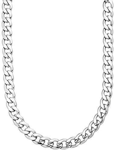 Tamaris Edelstahl Damen Halskette Evelyn 42 + 5 cm Panzerkette Silberfarben TJ250 von Tamaris