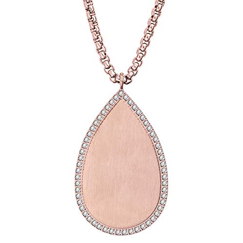 Tamaris Edelstahl Damen Halskette Naomi rosegoldfarben mit Zirkonia Anhänger TJ044 von Tamaris