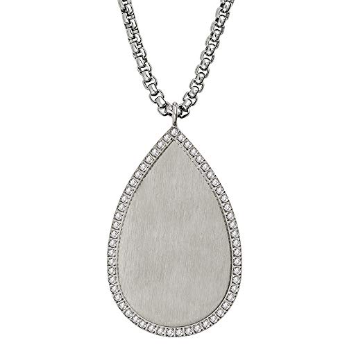 Tamaris Edelstahl Damen Halskette Naomi silberfarben mit Zirkonia Anhänger TJ043 von Tamaris