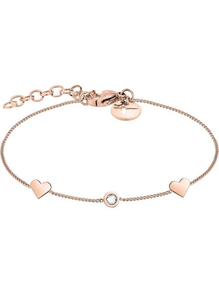Tamaris Edelstahlarmband Tamaris Damen-Armband Edelstahl 1 Zirkonia Herz, Modern von Tamaris