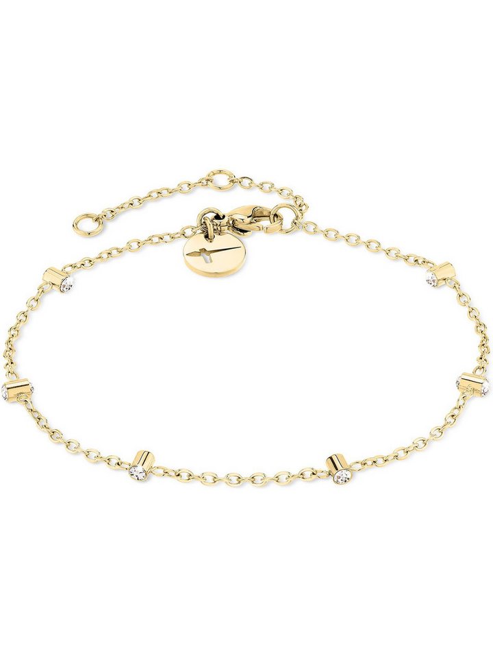 Tamaris Edelstahlarmband Tamaris Damen-Armband Edelstahl 6 Glasstein, Trendig von Tamaris