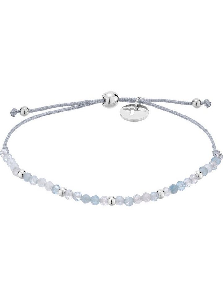Tamaris Edelstahlarmband Tamaris Damen-Armband Textil 30 Aquamarin, Modern von Tamaris