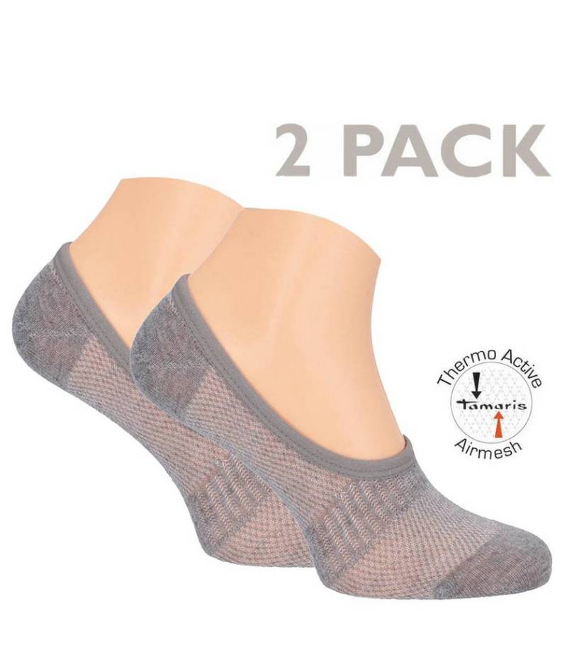 Tamaris Füßlinge Baumwolle Strick-Füßling 2 Paar (Set, 2-Paar, 2 Paare) Thermo-Active Airmesh Sohle von Tamaris