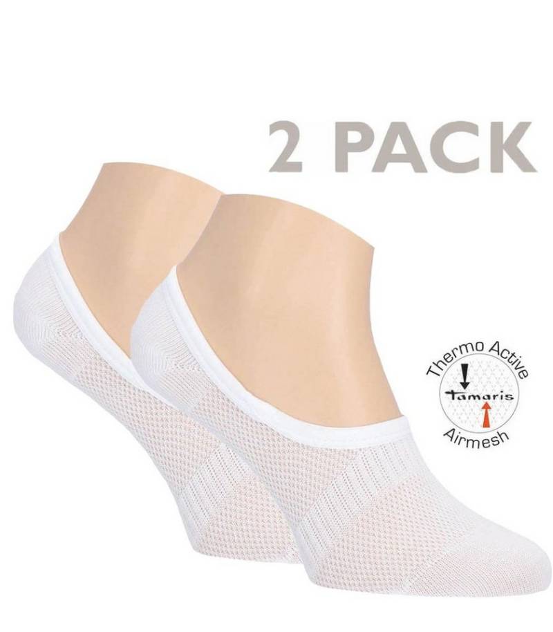 Tamaris Füßlinge Baumwolle Strick-Füßling 2 Paar (Set, 2-Paar, 2 Paare) Thermo-Active Airmesh Sohle von Tamaris
