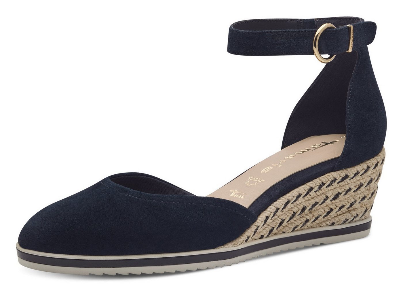 Tamaris Keilpumps, Keilabsatz, Schlupfschuh, Riemchensandale mit modischem Jute-Besatz von Tamaris