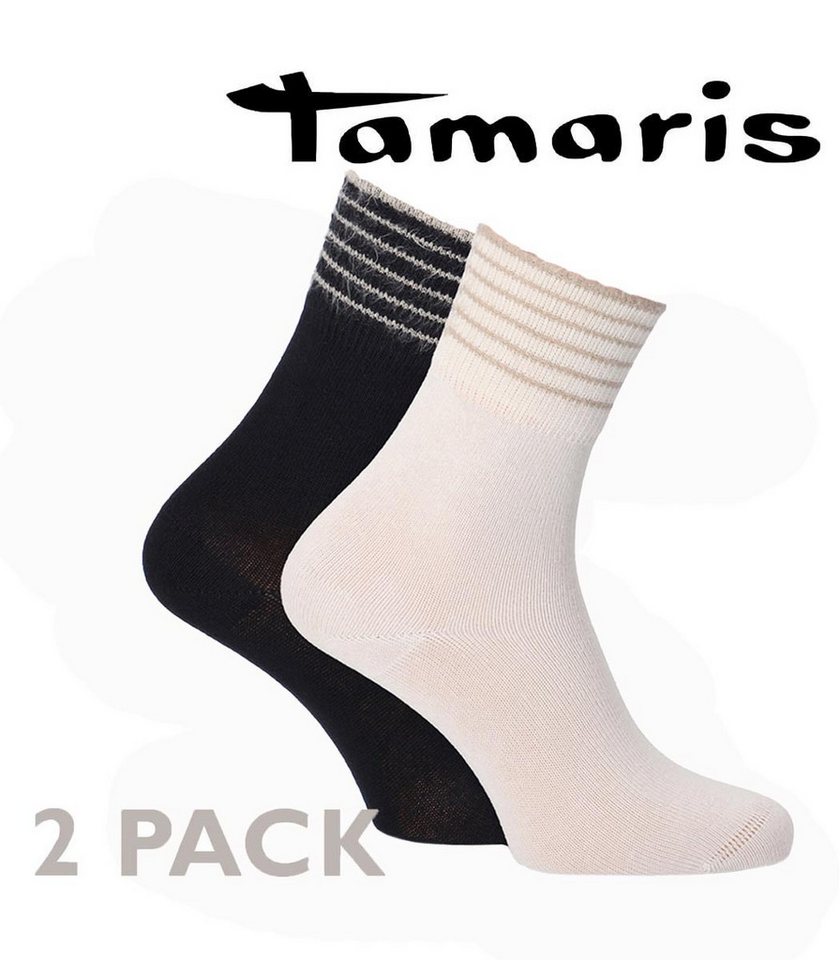Tamaris Komfortsocken mit Ripp-Bund aus Effektgarn (Set, 2-Paar, 2 Paare) aus hautfreundlicher Baumwolle von Tamaris