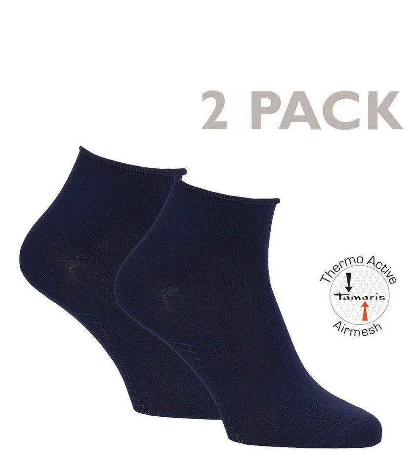 Tamaris Kurzsocken mit Rollrand mit Active Airmesh Sohle (Set, 2-Paar, 2er-Pack) Thermo-Active Airmesh Sohle von Tamaris
