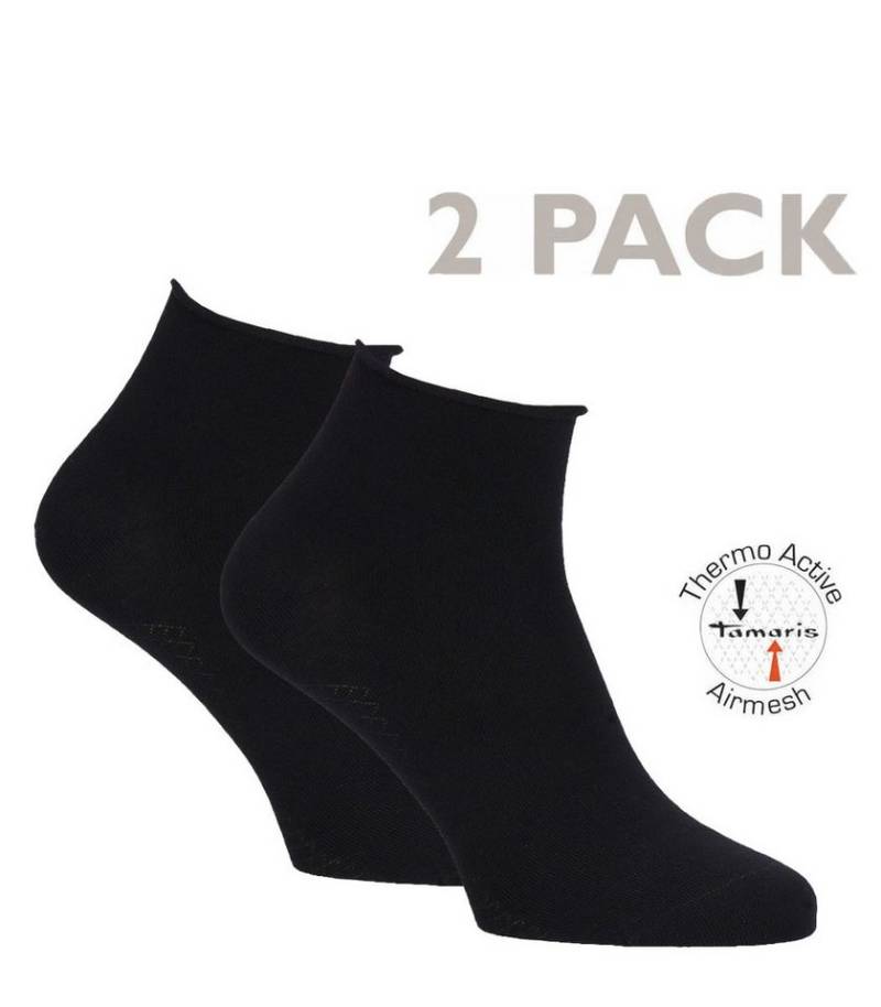 Tamaris Kurzsocken mit Rollrand mit Active Airmesh Sohle (Set, 2-Paar, 2er-Pack) Thermo-Active Airmesh Sohle von Tamaris