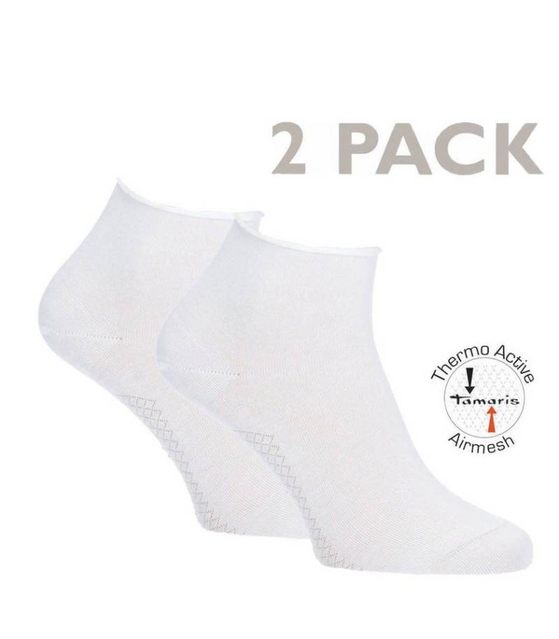 Tamaris Kurzsocken mit Rollrand mit Active Airmesh Sohle (Set, 2-Paar, 2er-Pack) Thermo-Active Airmesh Sohle von Tamaris